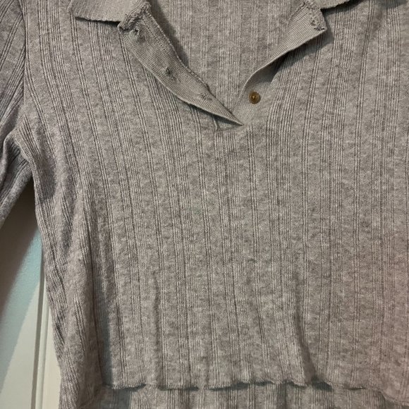 Zara Cropped Rib Polo, Small - Picture 3 of 3
